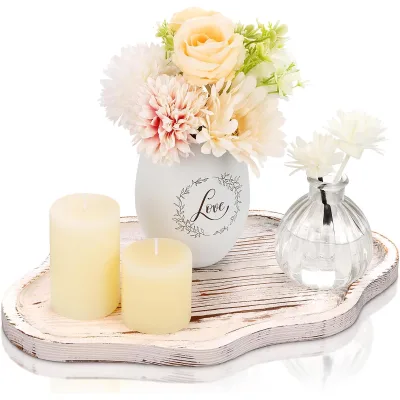 Modern Wooden Decorative Tray Cloud-Shaped Multifunction Storage for Kitchen & Bathroom Jewelry Candles & Perfumes Dish