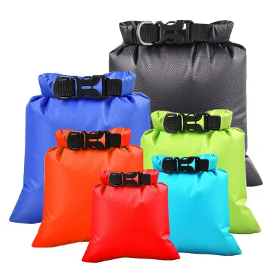 Waterproof Dry Bag Set 1.5L 2.5L 3L 5L 8L Lightweight Sacks Adjustable Shoulder Strap Bag for Kayaking Rafting Boating Hiking