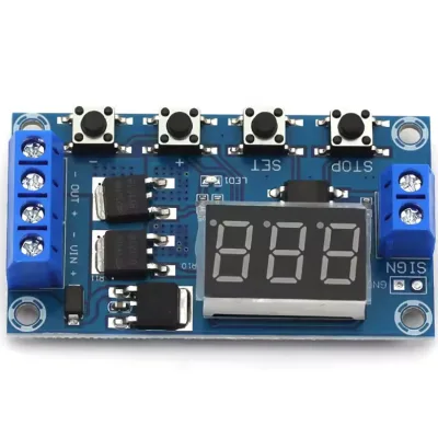 DC 12V 24V Dual MOS LED Digital Time Delay Relay Trigger Cycle Timer Delay Switch Circuit Board Timing Control Module DIY