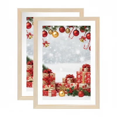 Wood Frame Solid Pine Picture Frame A4 Size Mdf Metal Material Customized Size Wooden Home Decoration Frame For Art Handcrafted