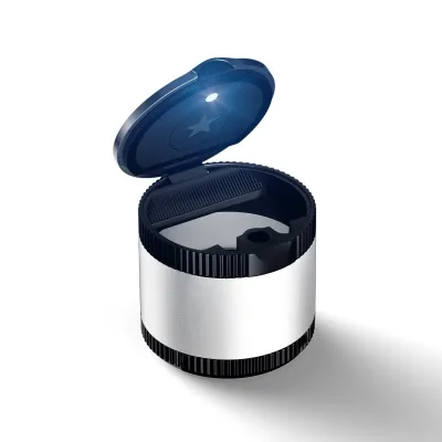 Portable Mini Car Custom Ashtray Smoking Stand Cylinder Cup Holder with Lid PVC Material Easy Installation