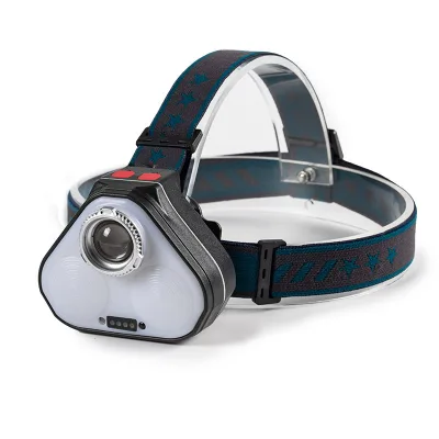 Waterproof Type-c Rechargeable Zoom Head Torch Light Bicycle Light Sensor Induction Led Cob Headlamp with Power Bank Function