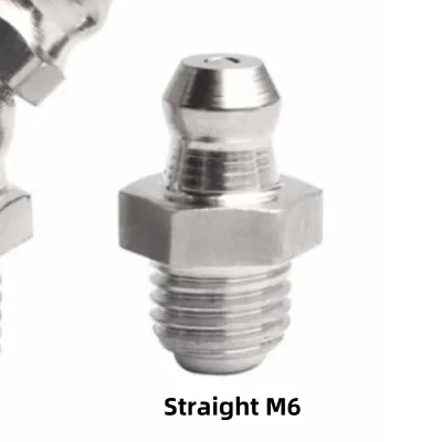 Oil Nipple Male Threaded Grease Gun 180 Degree M6 Steel Grease Nipple