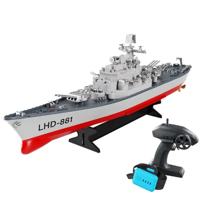 LHD-881 1/390 4CH RC Armed Battleship Boat Model With Dual Remote Control