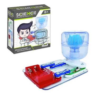 New 4 in 1 Rotating Dynamics Electronic Building Blocks Kit Physics Educational Kit Stem Science Engineering Toys for Children