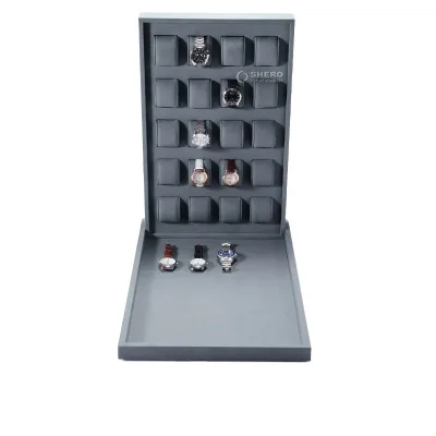 High-End Exquisite Velvet Watch Dial Boutique Store Watch Display Tray Storage Packaging Box