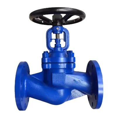 PN16 2 Inch Carbon Steel Y-shaped Bellows Seal Flanged DN50 Manual Globe Valves