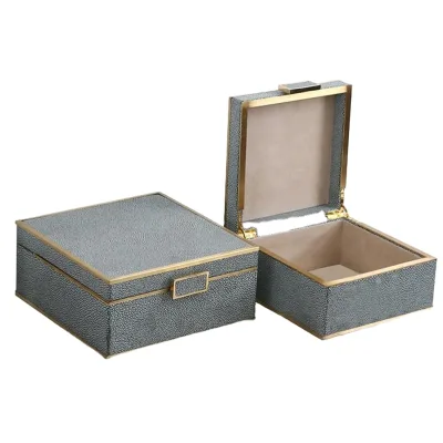 Luxury Handmade Personalized Recyclable Wooden Perfume Essential Oil Gift Box Gold Trim High End Storage Case for Glasses