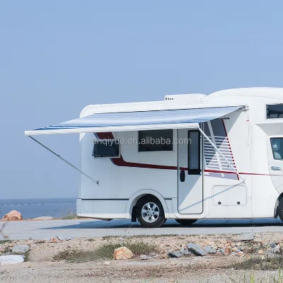 Manual Waterproof Aluminum RV Side Mounted Awning with Sunshade for Travel Trailers