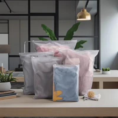 Durable Clear EVA Clothing Storage Bags with Reusable Zipper Lock Smell Proof and Organizing for Travel