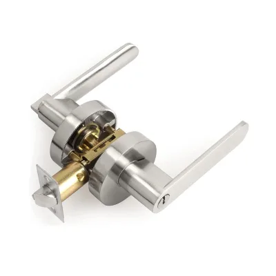 Antique Commercial Entry Door Lock Zinc Alloy Lever with Key Unlock Durable Wood Door American Style