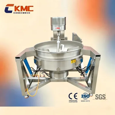 Gas Vertical Fully Automatic Planetary Mixing Jacketed Pot, Multi-purpose Cook Pot for Canteen Porridge, Soy Milk & Beef Sauce