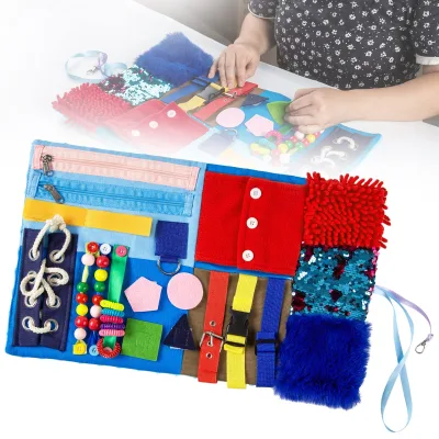 Sensory Blanket Memory Loss Fidget Toys Autistic Activities Pad Fidget Blanket for Elderly
