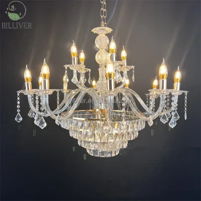 New style wedding hall decoration wedding pendant light for restaurant hotel shopping mall acrylic crystal chandeliers