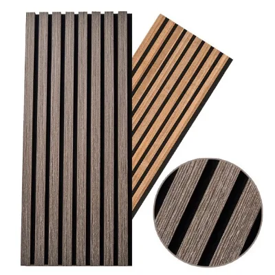 Soundproofing Polyester Board High-Density Acoustic Decorative Wall Panel for Home and Studio Use Single Sided Covered Veneer