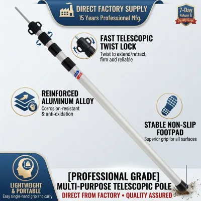 Ultralight Anodized Aluminum Alloy 6061/6063 Silver 230cm Collapsible Tent Pole Replacement Support Rod Rubber Grip for Camping