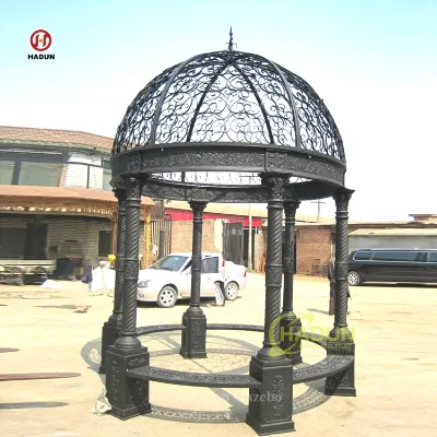 Outdoor Large Decorative Garden Cast Iron Gazebo for Sale