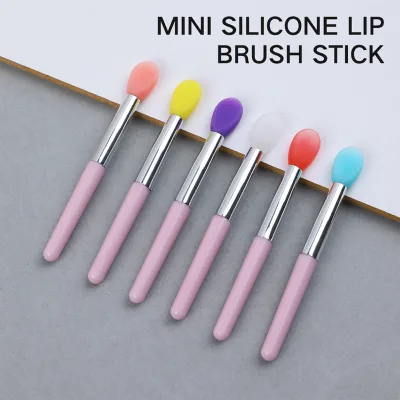 Silicone Lip Brush Mini Portable Lip Mask Brush Lip Balm Lipstick Lipgloss Eyeshadow Cosmetic Smudge Applicator Makeup Tools