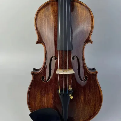 Wholesale Factory Direct High End Handcrafted Violin with Bright Cashew Lacquer Finish, Excellent Timbre and Stable Intonation