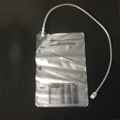 Durable 200ml 400ml 750ml Measuring 3 Chambers Ozone Bags for Rectal Insufflation Therapy