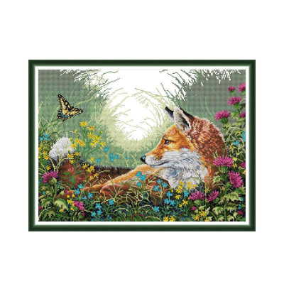 Wholesale Cross Stitch Kits Embroidery Cat Fox Home Decoration Animal 11CT 14 CT DIY Cross Stitch