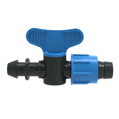 UV Resistant PE Lock Mother Bypass Valve 14*17 mm Drip Tape Connectors for Greenhouse Agricultural Drip Irrigation System