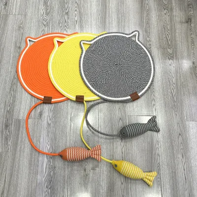 Newest Woven Cotton Rope Cat Scratching Mat Premium Cat Scratching Board 2-in-1 Indoor Cat Scratcher