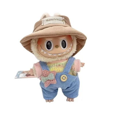 LINDA Labubu Monster Have a Seat Series Cute Rabbit Spirit Doll Toy Ornaments Only Clothes Cute Doll Toy Birthday Gift