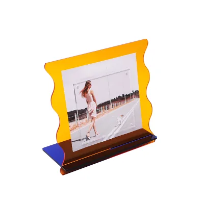 New Design Acrylic Digital Picture Frame Creative Thickness Magnetic Free Standing Desktop Display Lucite Photo Frame