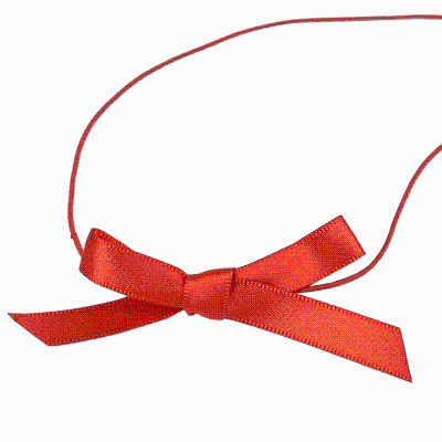 Stretch Loops with Pre Tied Satin Bows Red Elastic Gift Bows Stretch Bows for Gift Wrapping Stretch Cord with Bow for Gift Boxes
