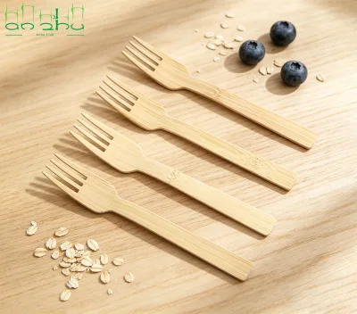 Wholesale Food Grade New Design Bamboo Fork Disposable Bamboo Chip Forks for Everyday Dinner
