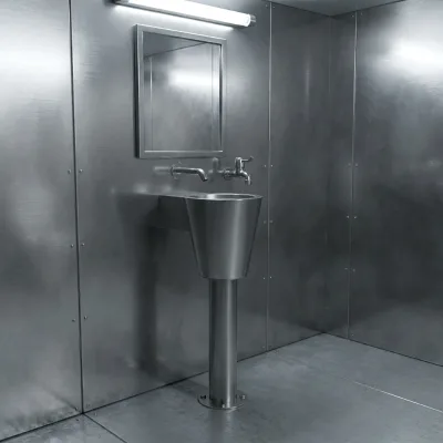 Modern Wind Wash Basin 304 Stainless Steel Countertop Wash Basin Long-term rust and Corrosion Resistance.