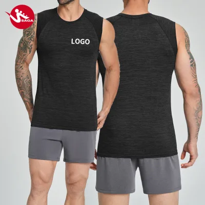 Premium Men's Seamless Soft Cationic Formal Tank Top and Quick-Dry Breathable Gym Vest for Outdoor Sports