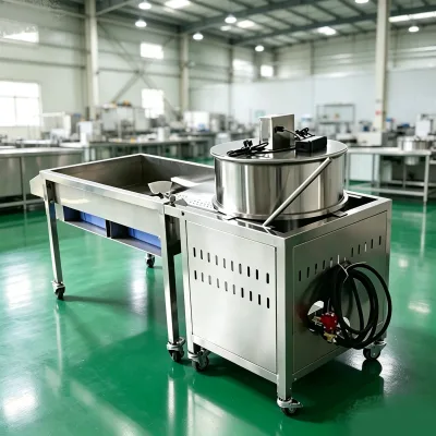 Food Grade Stainless Steel Gas Popcorn Popper Temperature Control High Productivity 110v/220v New Condition Kettle Cooking Corn