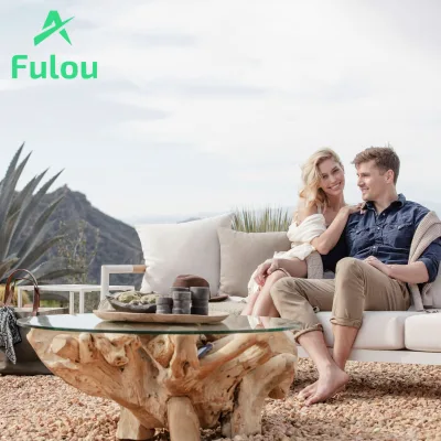 Outdoor Furniture Sofa Glass Table Villa Hall Home Bar Modern Luxury Outdoor Furniture Wooden Teak Roof Garden Coffee Table
