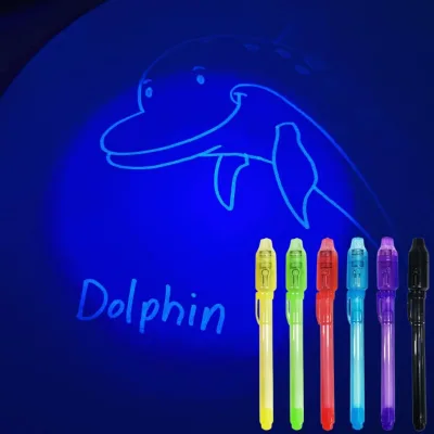 UV Light Invisible Ink Pen Spy Pen with UV Light Magic Marker Secreat Message Writer with UV Light Currency Checking