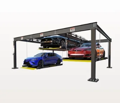 2000KGS Capacity Parking Lift Triple Independent Platforms Suspend Parking Lift