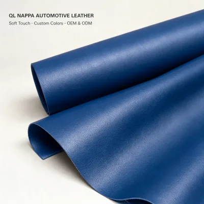 1.2mm Nappa Microfiber PU Leather Wear Resistant Scratch Proof for Car Auto Interior Upholstery Wrapping Custom Color Thickness