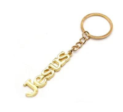 High Quality Customized Metal Christian Gifts Keychain Jesus Keyring