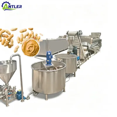 Turnkey Project for Complete Crunchy Peanut Paste Butter Production Line with Fully Stainless Steel Structure