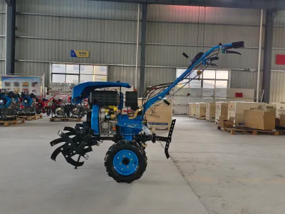 Eagle Power WG75 (188FE) Diesel Farm Cultivator-New Blue 32 Blades Electric Start 400-8 Pneumatic Tires 1-Year Warranty
