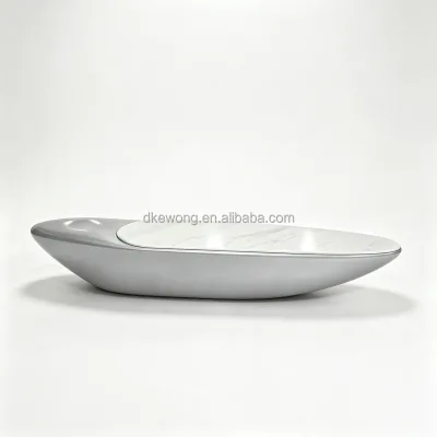 Y1003 Fiberglass Pebble Shape Bench Custom FRP Outdoor Seat For Residential Community Plaza Landscape Project