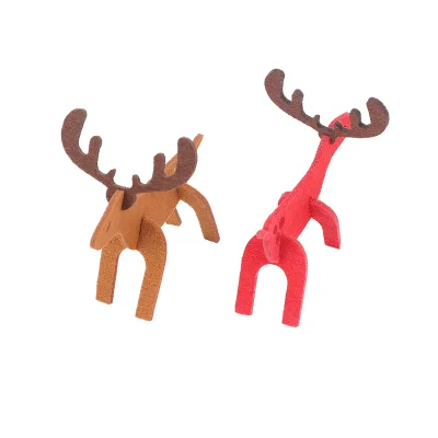 Party Decorations Colorful Reindeer Standing Decoration Felt DIY Kit