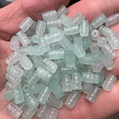 Real Genuine Myanmar Jade A-grade Bamboo Bead Jade DIY Natural Ice Mountain Jade Bamboo Stem Tube Beads