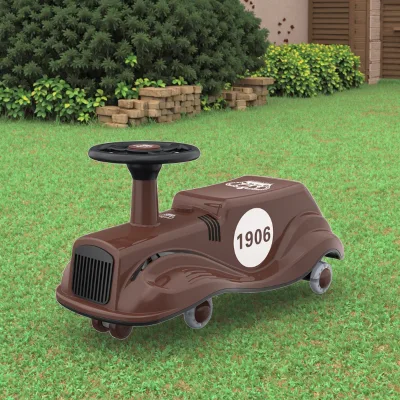 Retro Style Sliding Car Cheap Kids Wiggle Swing Car Manpower Plastic Kids Wiggle Car Baby Twist Car with Music & Lights