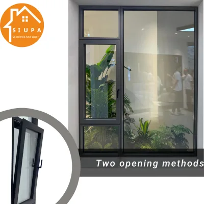 Germany Triple Glazed Aluminum Swing Window Sound Proof Glass Window