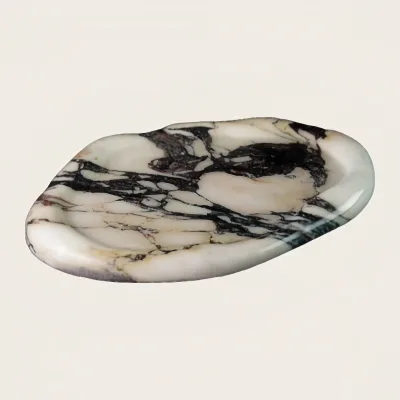 Custom Wholesale Decoration Natural Marble Travertine Luxury Rectangle Marble Serving Trays for Home