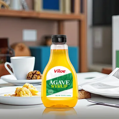 Viloe High Quality Agave Syrup Nectar Juice with Fruit Concentrate Flavor Boxed and Packed with Bottle Pump Halal Certified