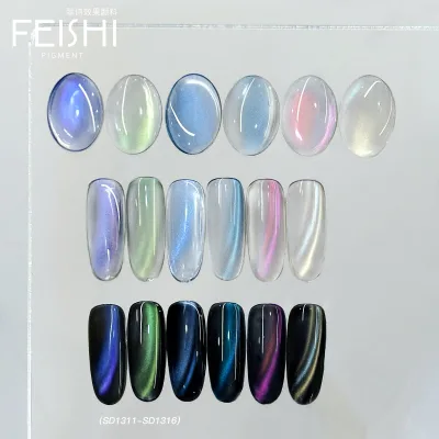 High-quality Dual-light cat Eye Powder, Chrome Nail Pigments, Ideal for Beauty Products and Nail Gel Polish Decoration.