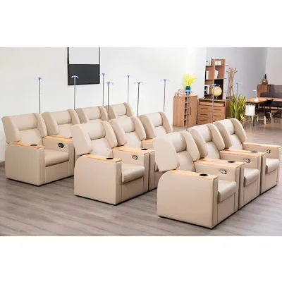 Modern Manual Adjustable Hospital Lounge Chair Ergonomically Designed Hospital Infusion Sofa with Venous Stent